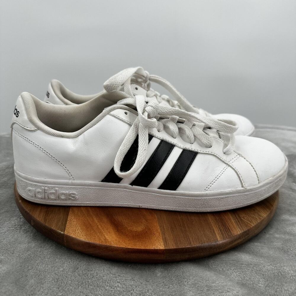 Adidas Shoes Mens Size 9 White Black AW4409 Classic Sneakers Leather Low Top
